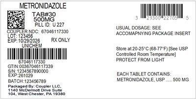 Label (29300 227 05 Metronidazole 500mg 67046 1173 30)